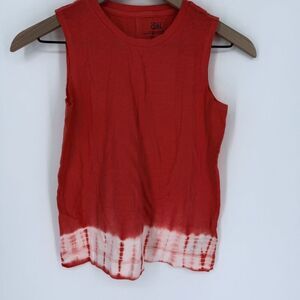 Athleta Tie Dye Explore Tank Top Orange Girls Size Large 12